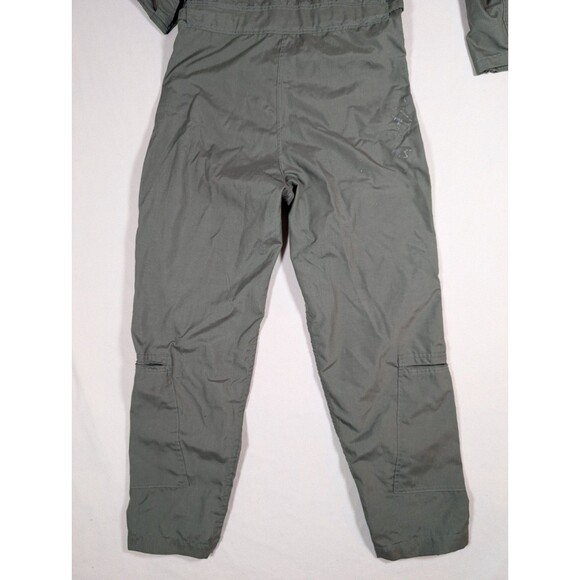 USGI CWU-27/P Fire Resistant Sage Green Summer Flyer's Coveralls Flight Suit 42L - Picture 5 of 15